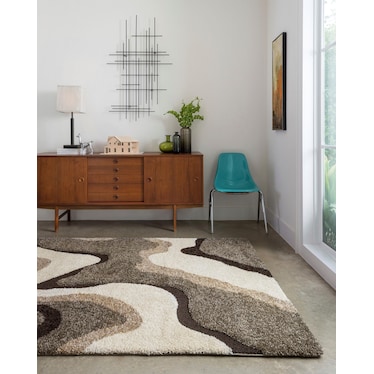 Enchant Multi Brown Area Rug