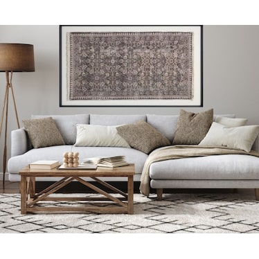 Brown Framed Textile Wall Decor 41"W x 61"H