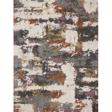 Levitt Grey/Multi Shag Area Rug