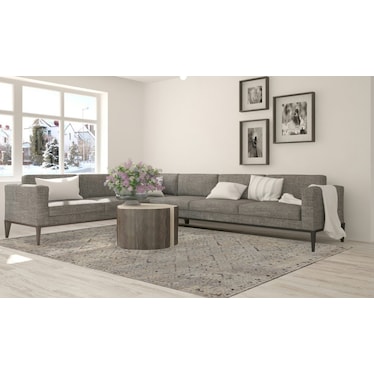 Theory Grey/Sand Area Rug