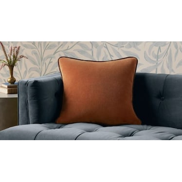 Rust Poly Pillow 18"W x 18"H