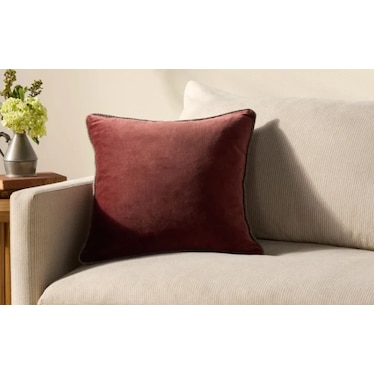 Wine Poly Pillow 18"W x 18"H
