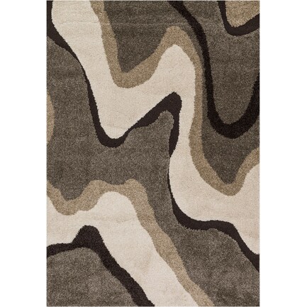 Enchant Multi Brown Area Rug 5'3"W X 7'7"L