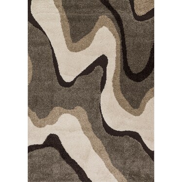 Enchant Multi Brown Area Rug 5'3"W X 7'7"L