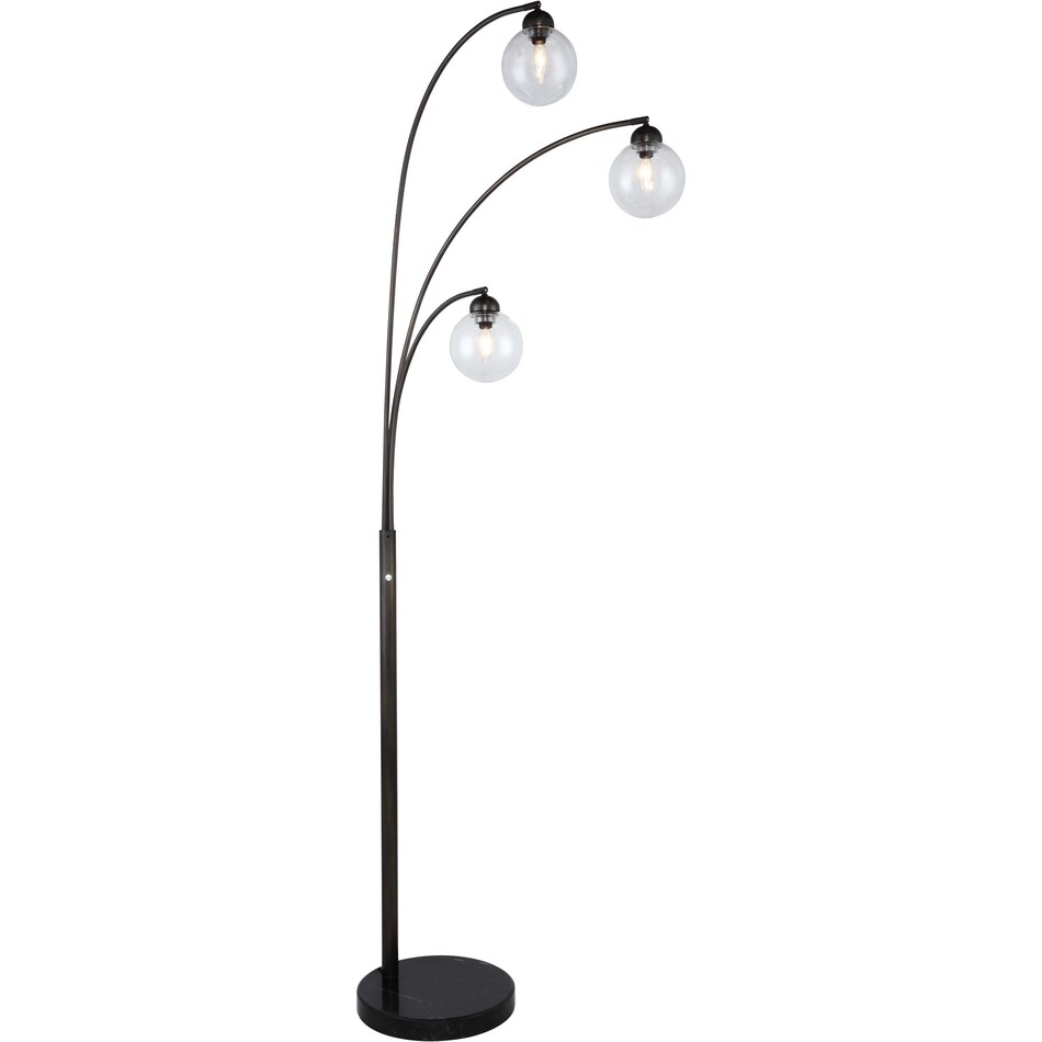 luce lumen inc black arc lamp   