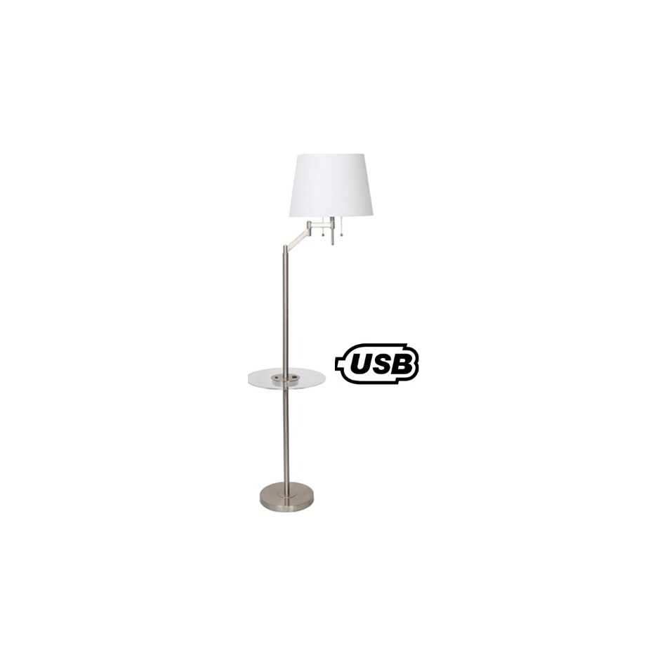 luce lumen inc silver floor lamp   