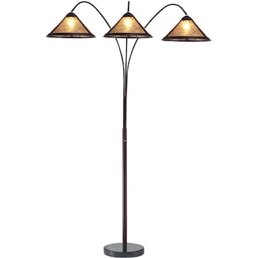 Mica 3-Lite Floor Arc Lamp 82"H