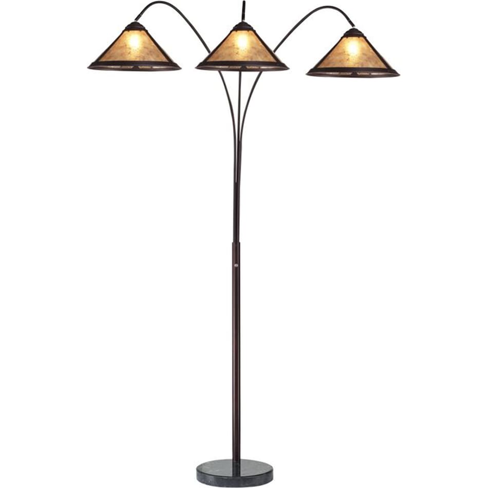luce beige arc lamp   