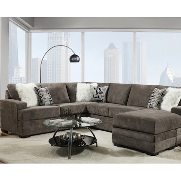 Black Metal Single Floor Arc Lamp 75"H