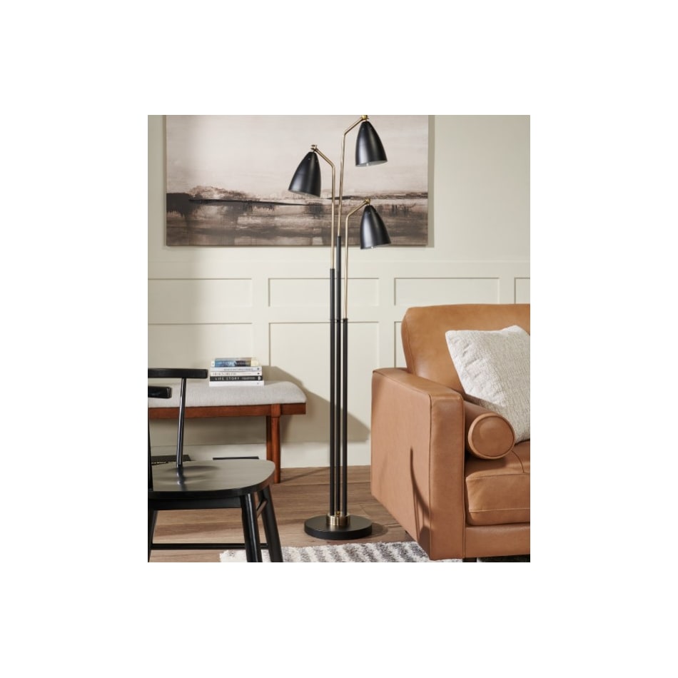 luce black floor lamp   