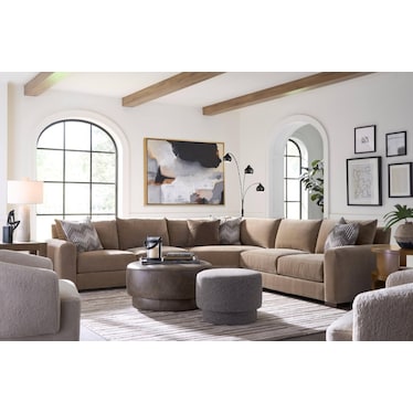 Tri-Light Bronze Floor Arc Lamp 83"H