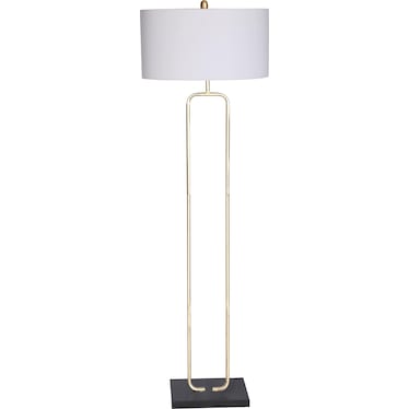 Gold and Marble Floor Lamp 62"H