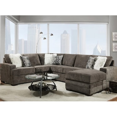 Brushed Steel 3-Lite Floor Arc Lamp 83"H