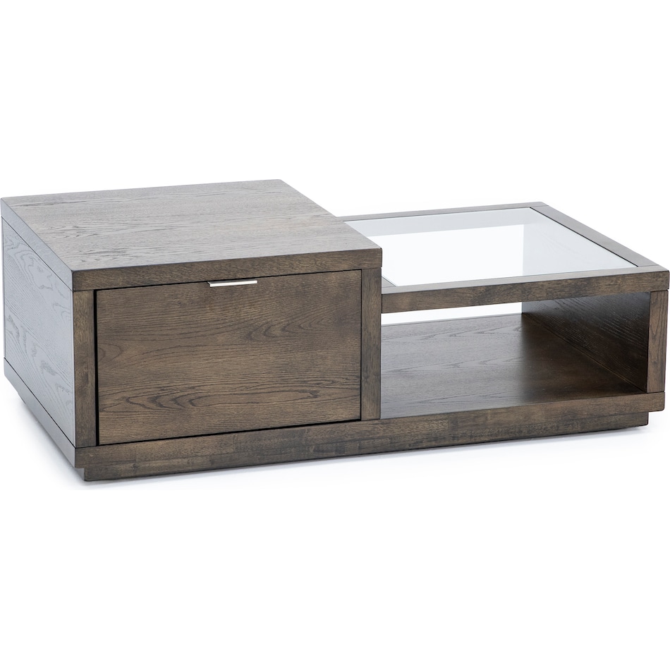 magnussen home furnishing inc brown cocktail table mer  