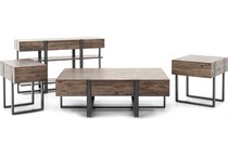 magnussen home furnishing inc brown end table   