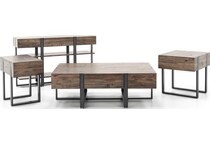 magnussen home furnishing inc brown end table   