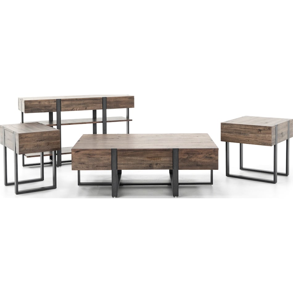 magnussen home furnishing inc brown end table   