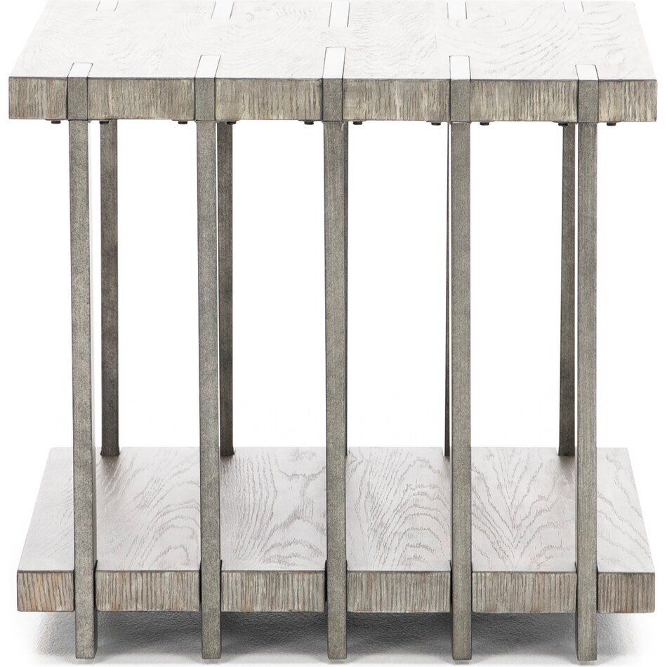 magnussen home furnishing inc grey end table eldr  