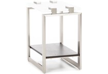 magnussen home furnishing inc white chairside table para  