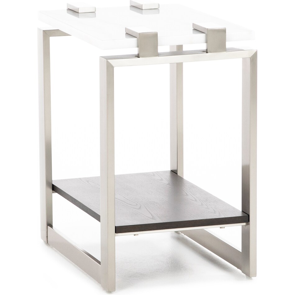 magnussen home furnishing inc white chairside table para  