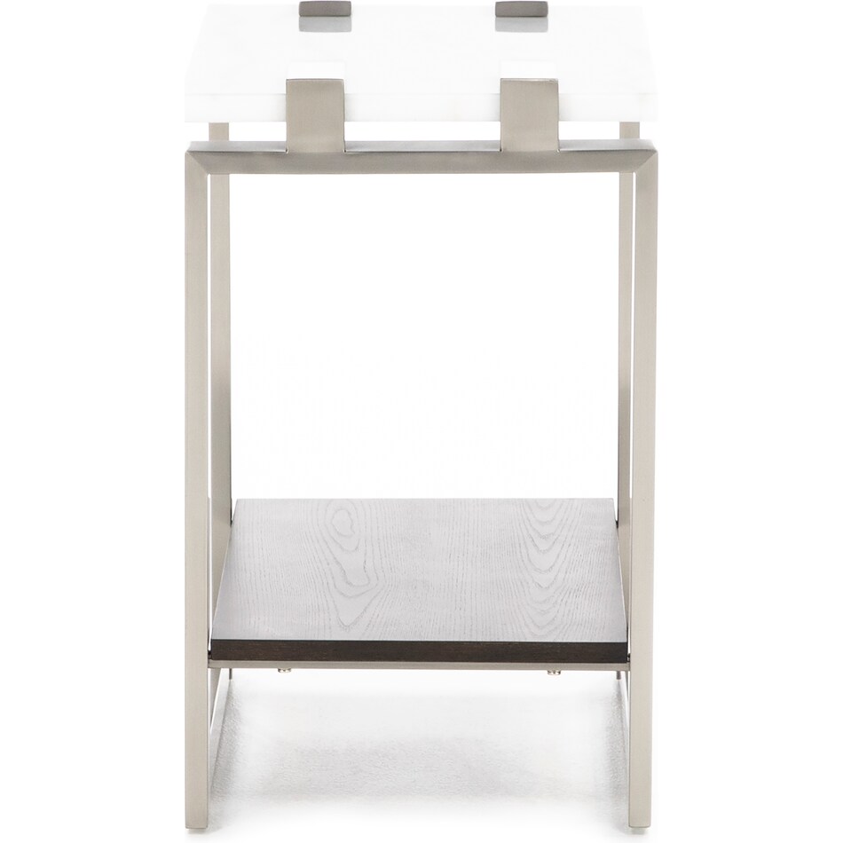 magnussen home furnishing inc white chairside table para  