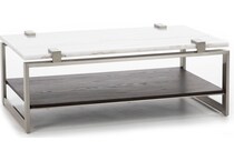 magnussen home furnishing inc white cocktail table para  