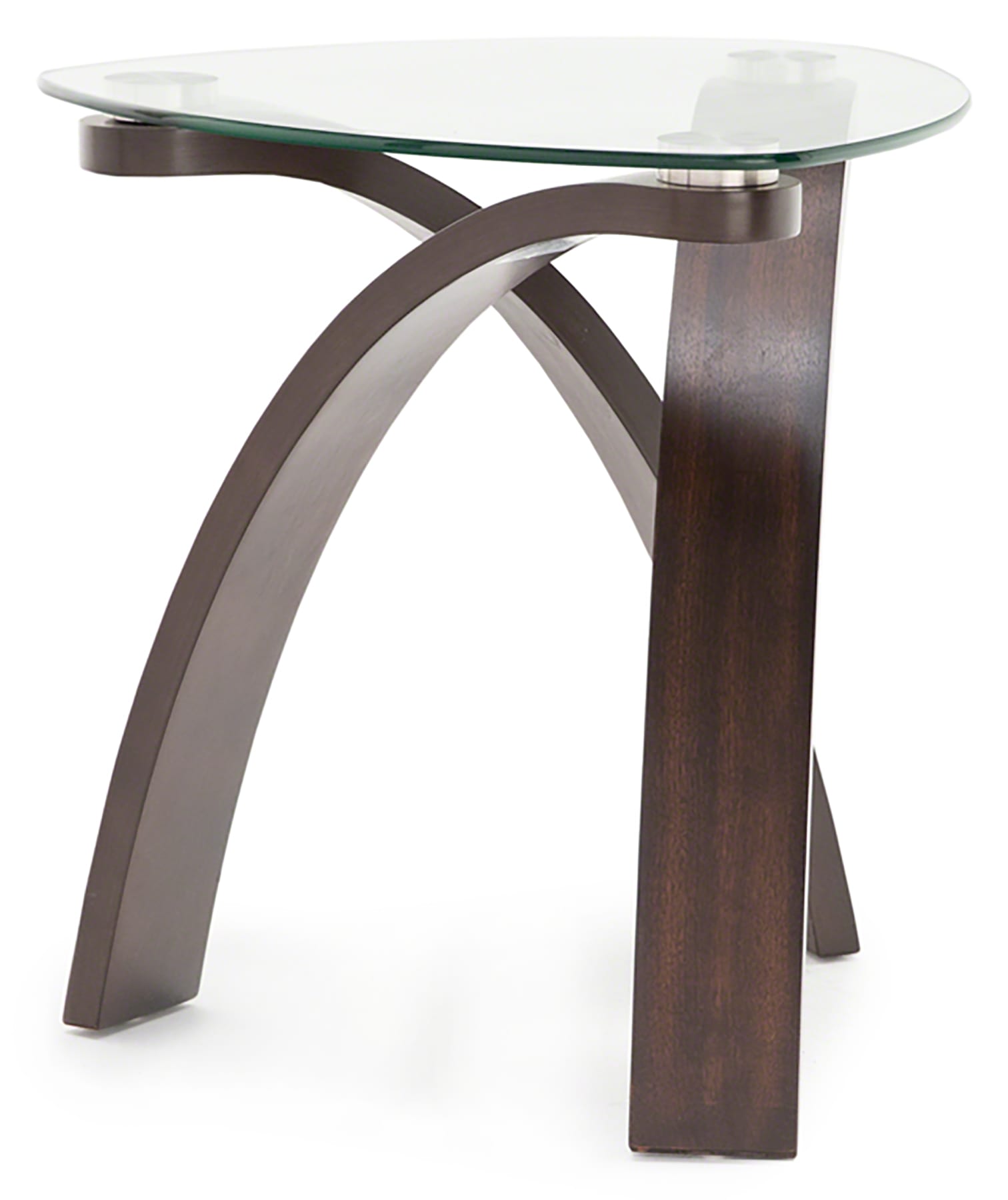 allure glass end table