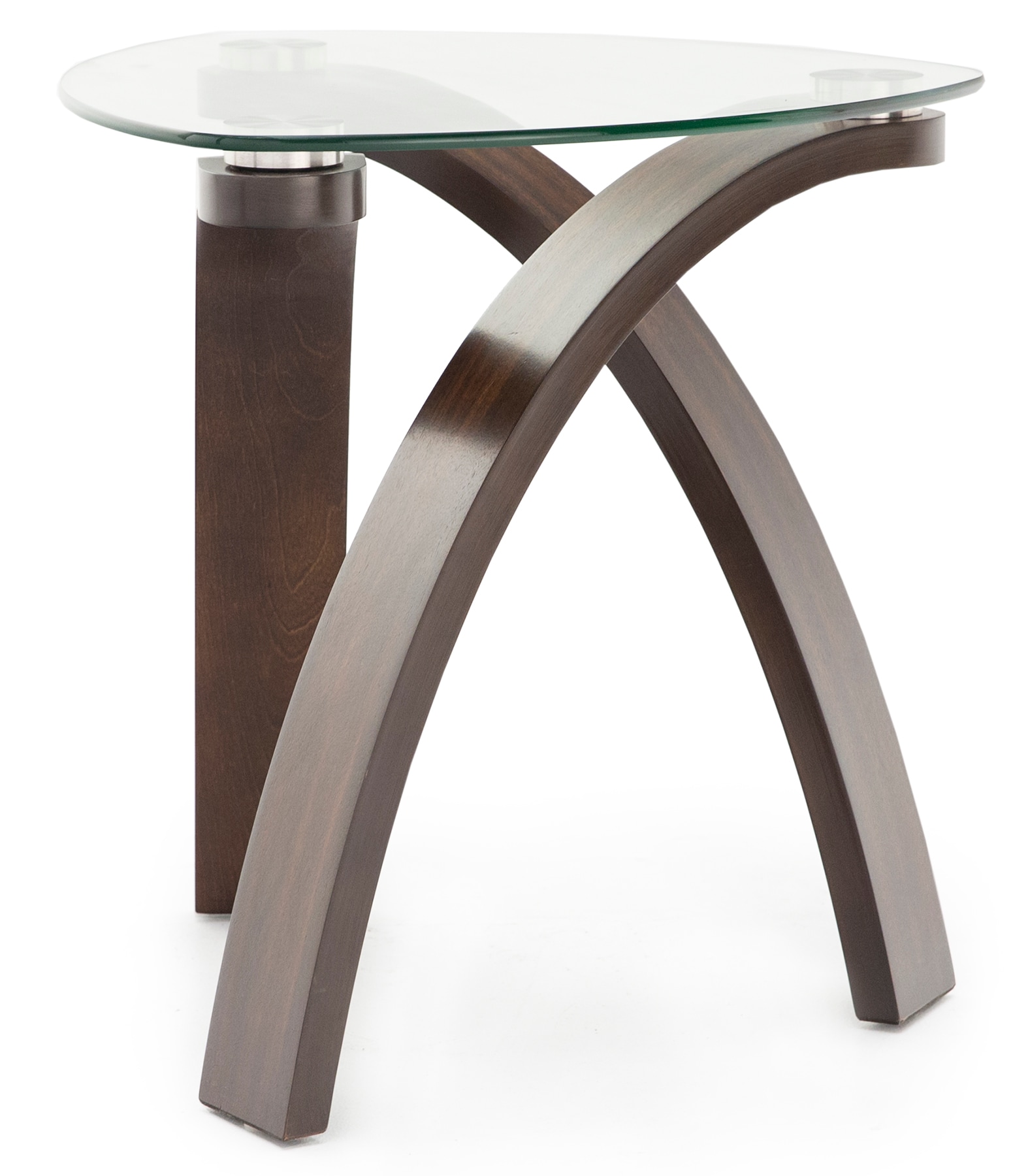 allure glass end table