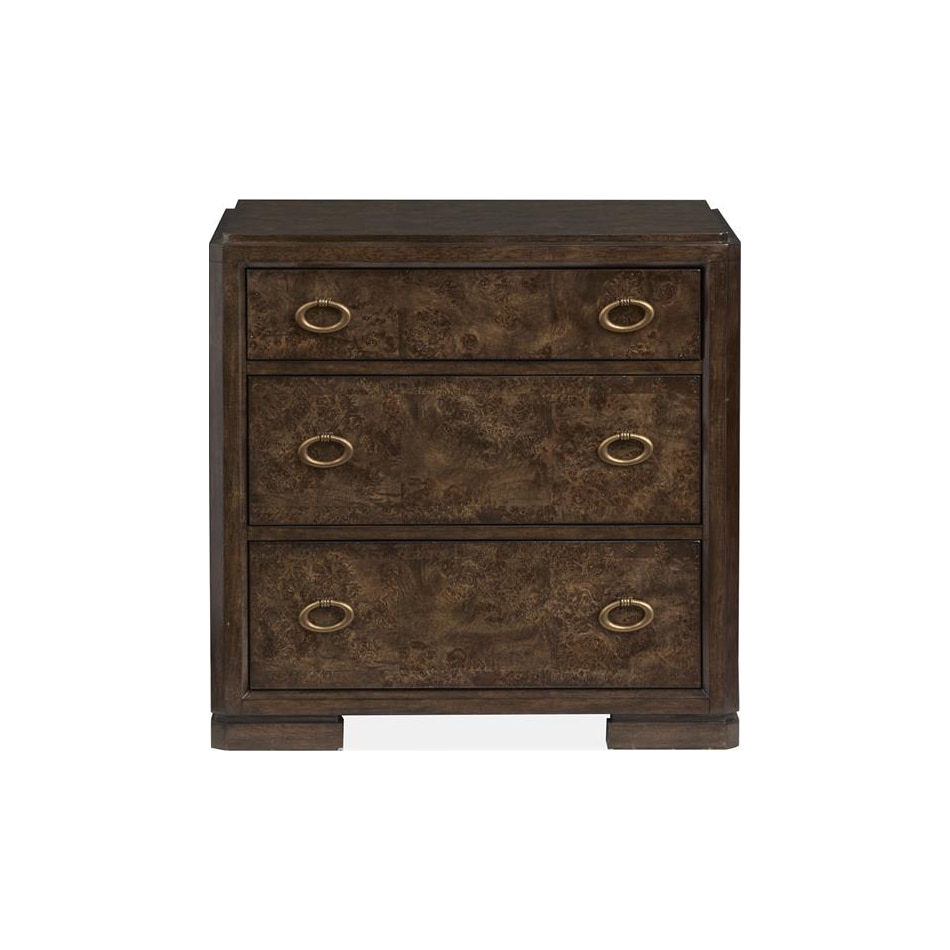 magp brown three drawer   