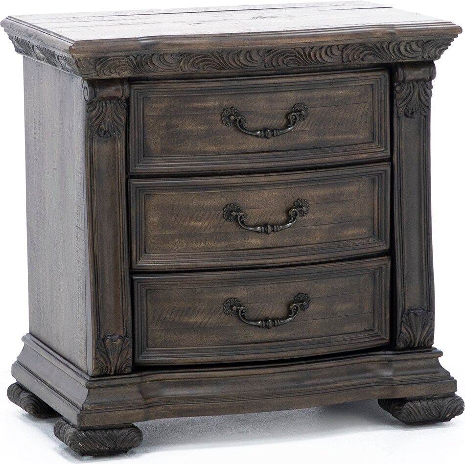 magp brown three drawer   