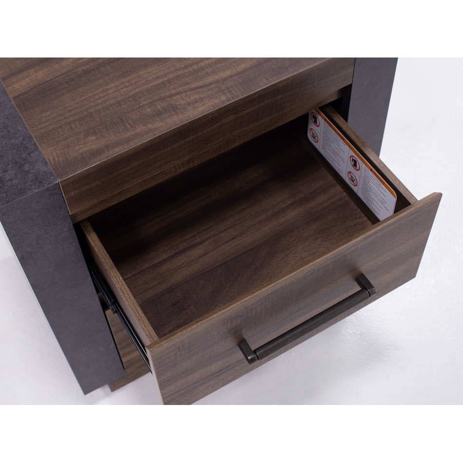 magp brown two drawer   