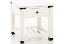 magp white end table har  