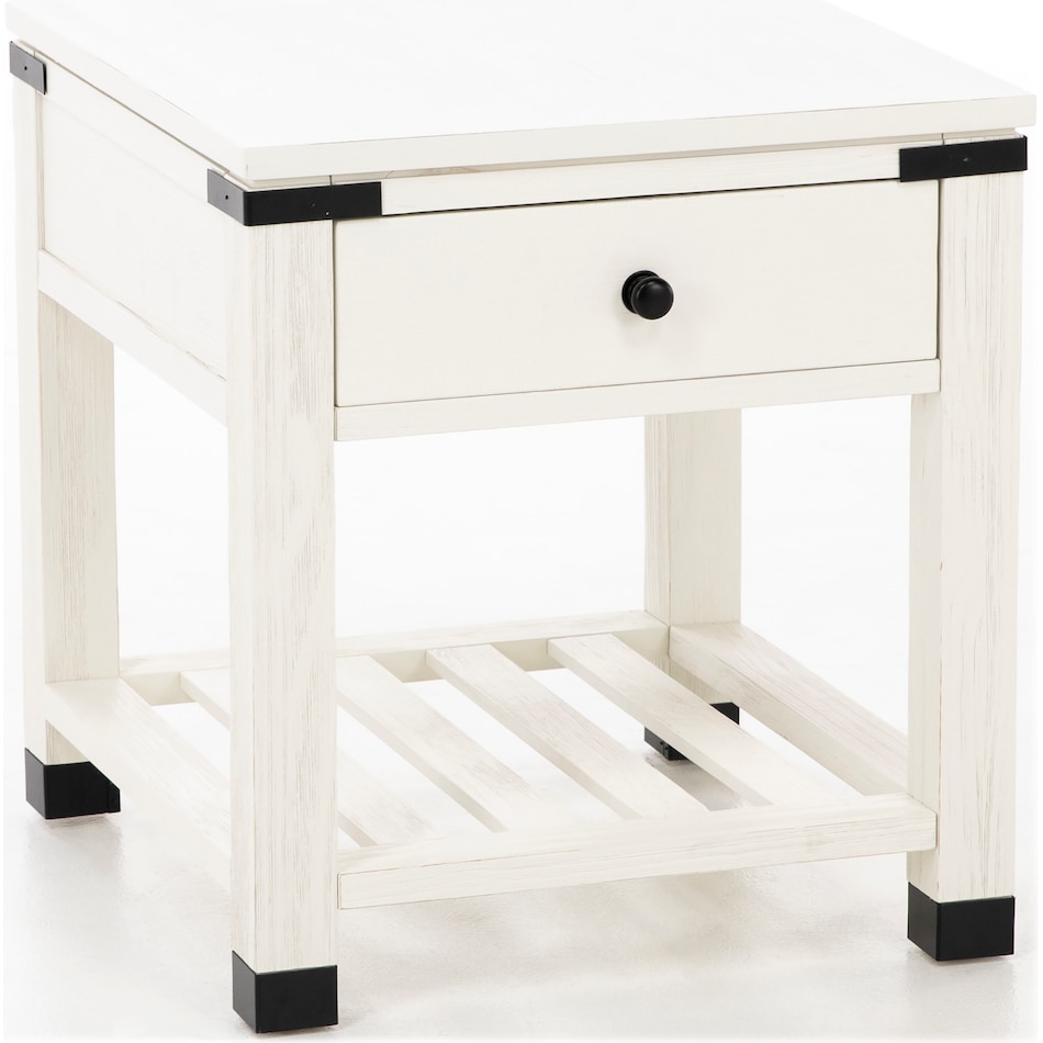 magp white end table har  