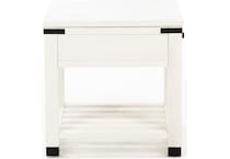 magp white end table har  