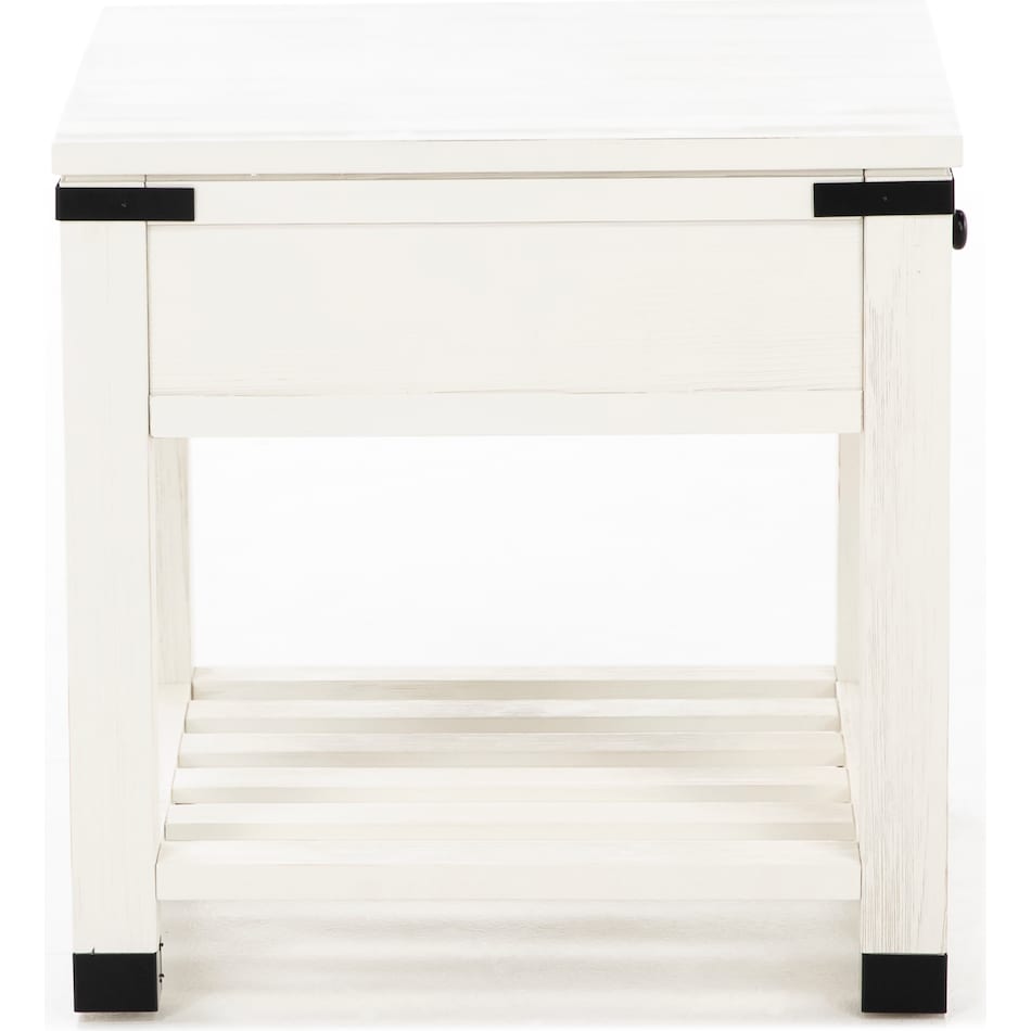 magp white end table har  