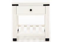 magp white end table har  