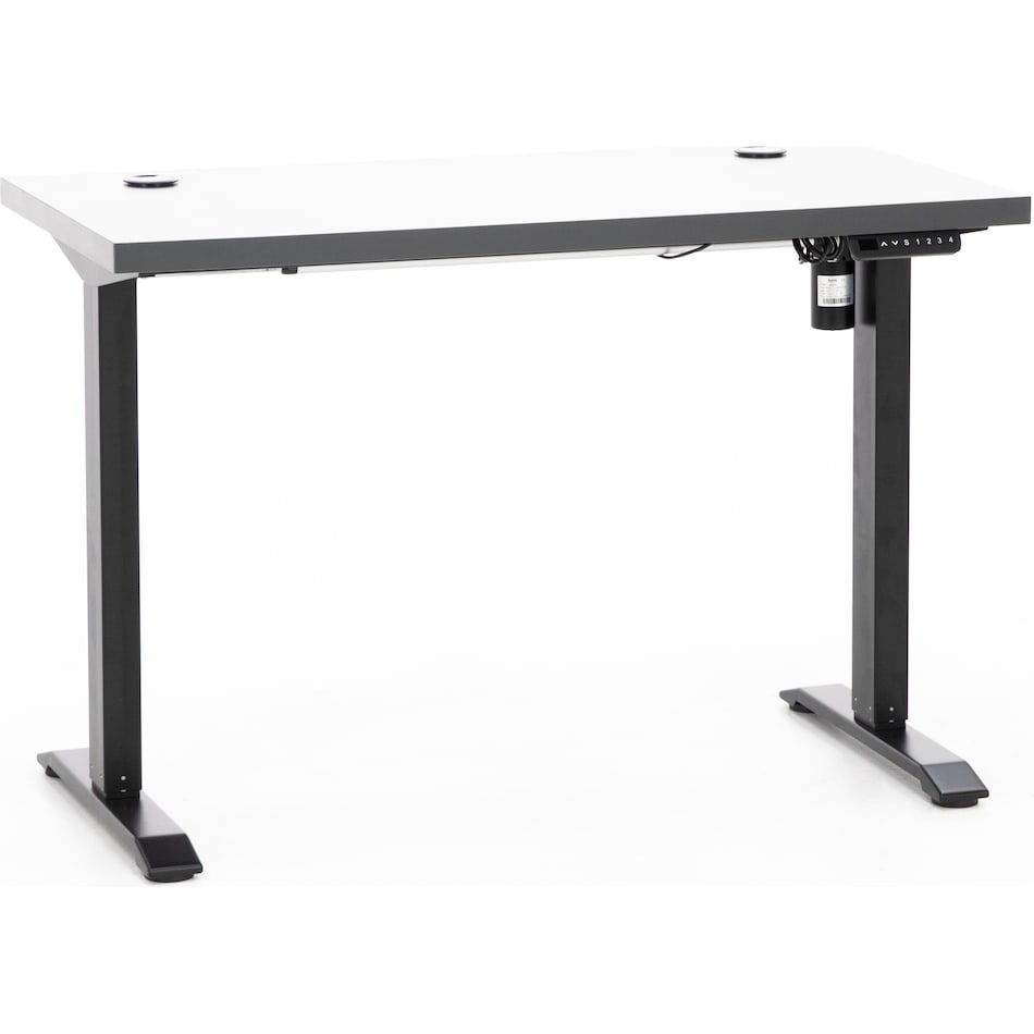 martin furniture black desk rised  