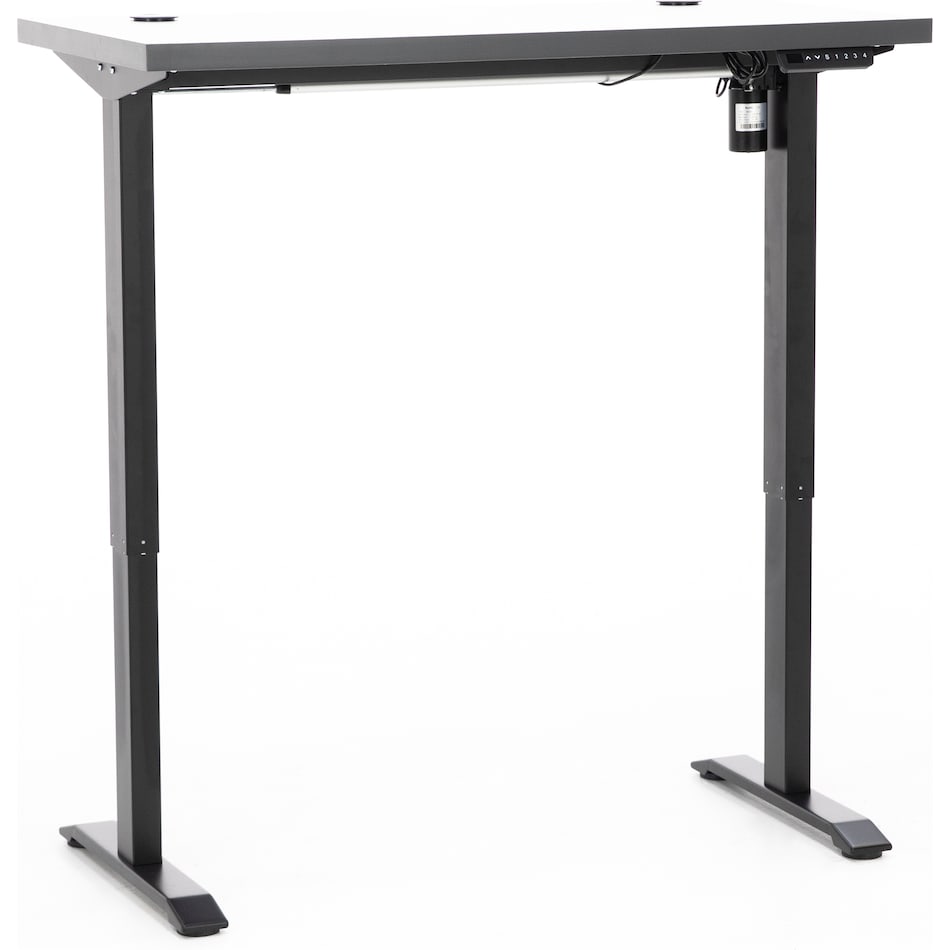 martin furniture black desk rised  