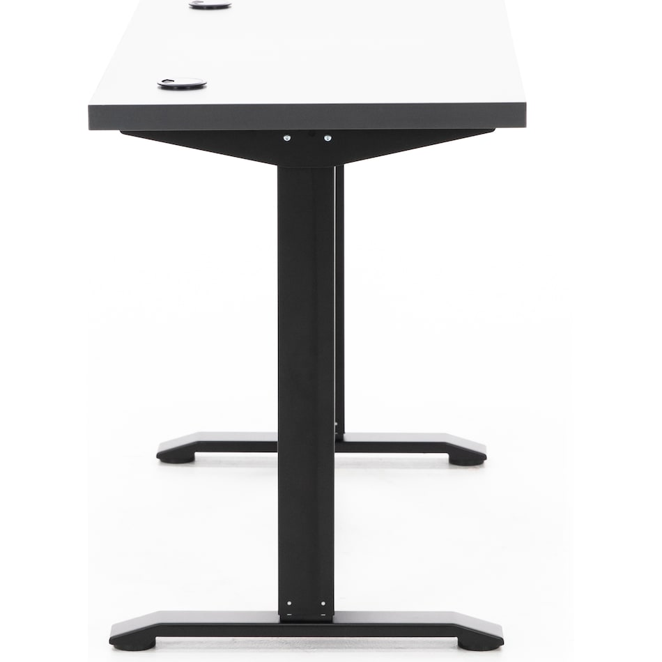 martin furniture black desk rised  
