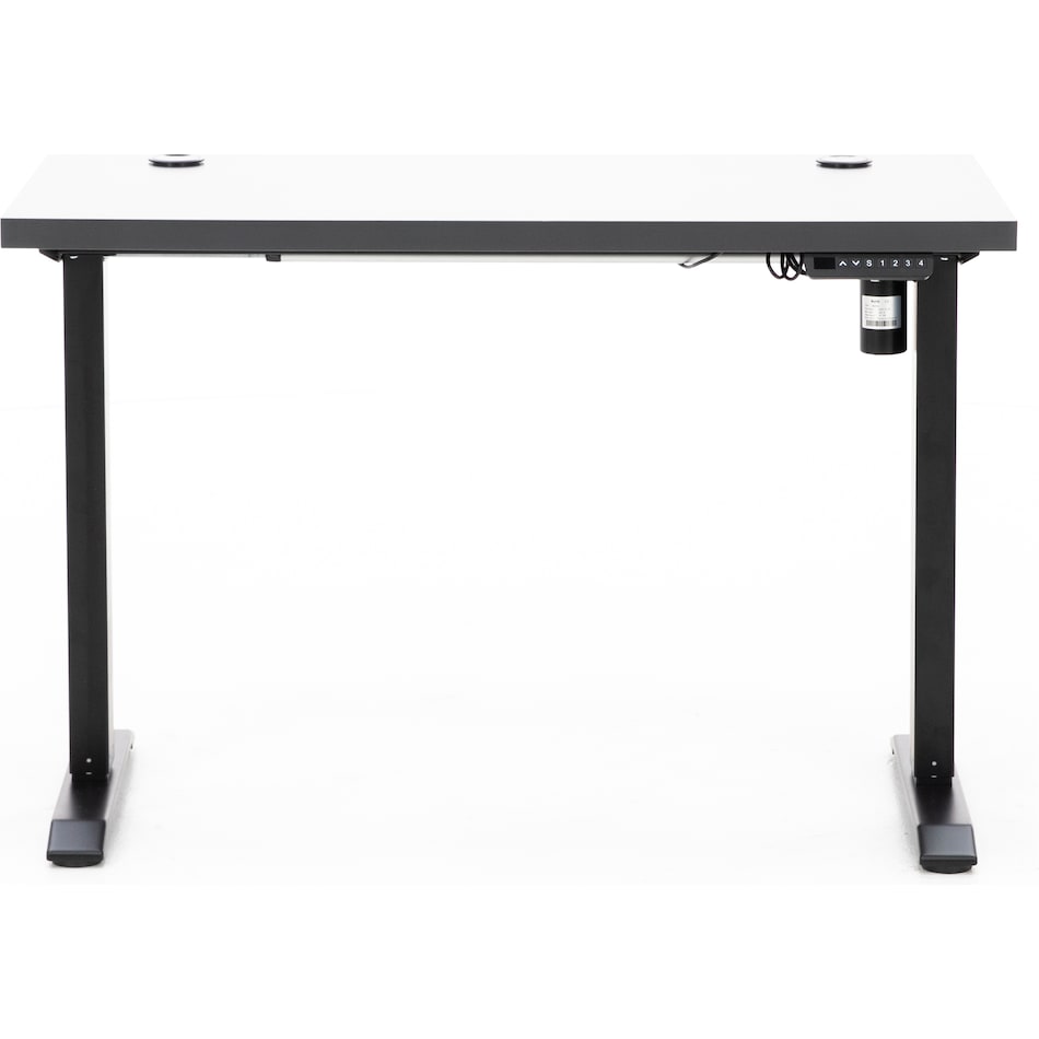 martin furniture black desk rised  