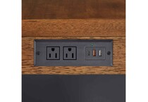 martin furniture brown desk and  