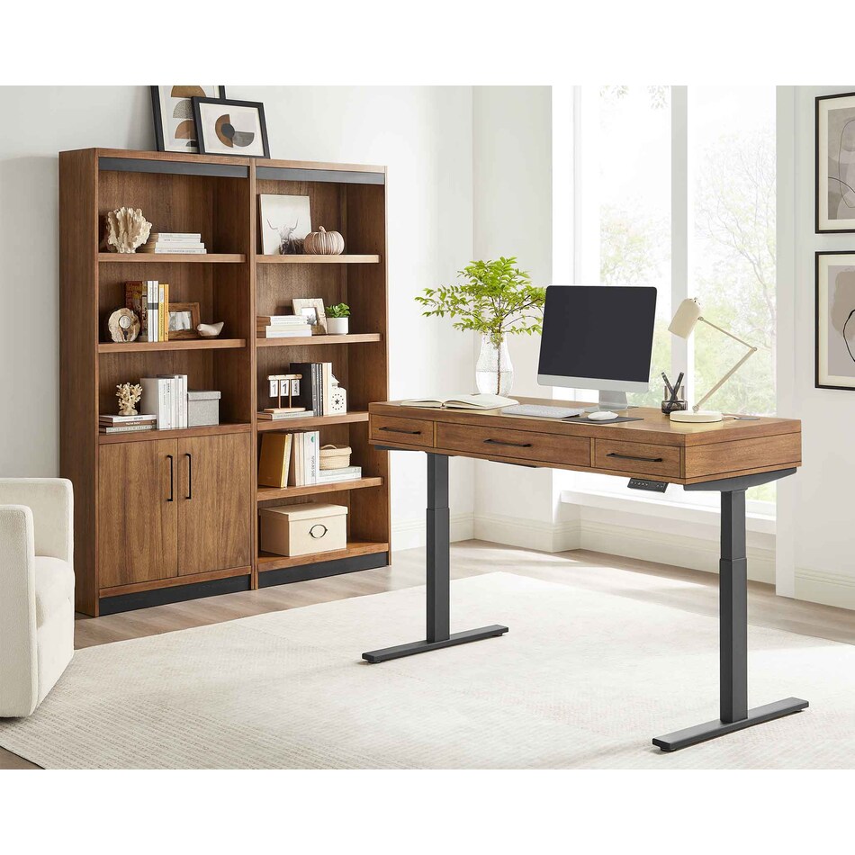martin furniture brown desk and  