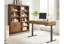 martin furniture brown desk and  
