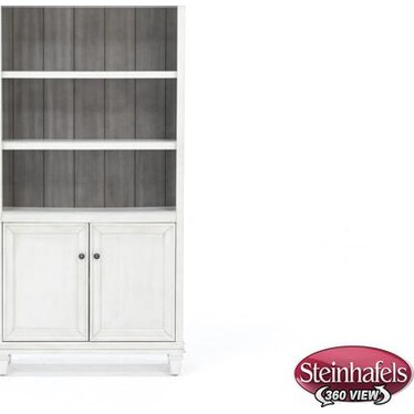 White Estate Lower Door Bookcase