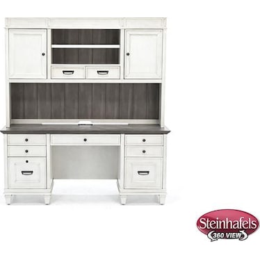 White Estate Credenza and Hutch
