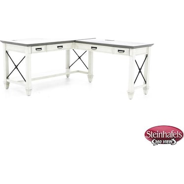 White Estate Writing L-Desk