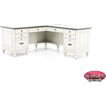White Estate Executive L-Desk