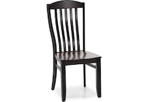 mavn  black slik inch standard seat height side chair   
