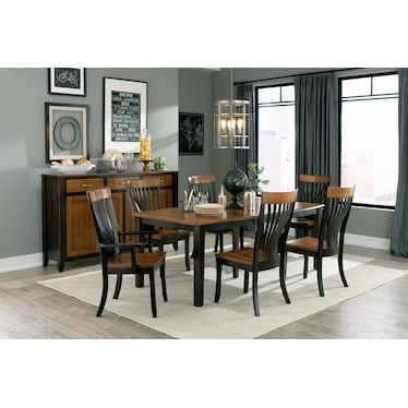 Mavin 66-90" Boat Shape Dining Table