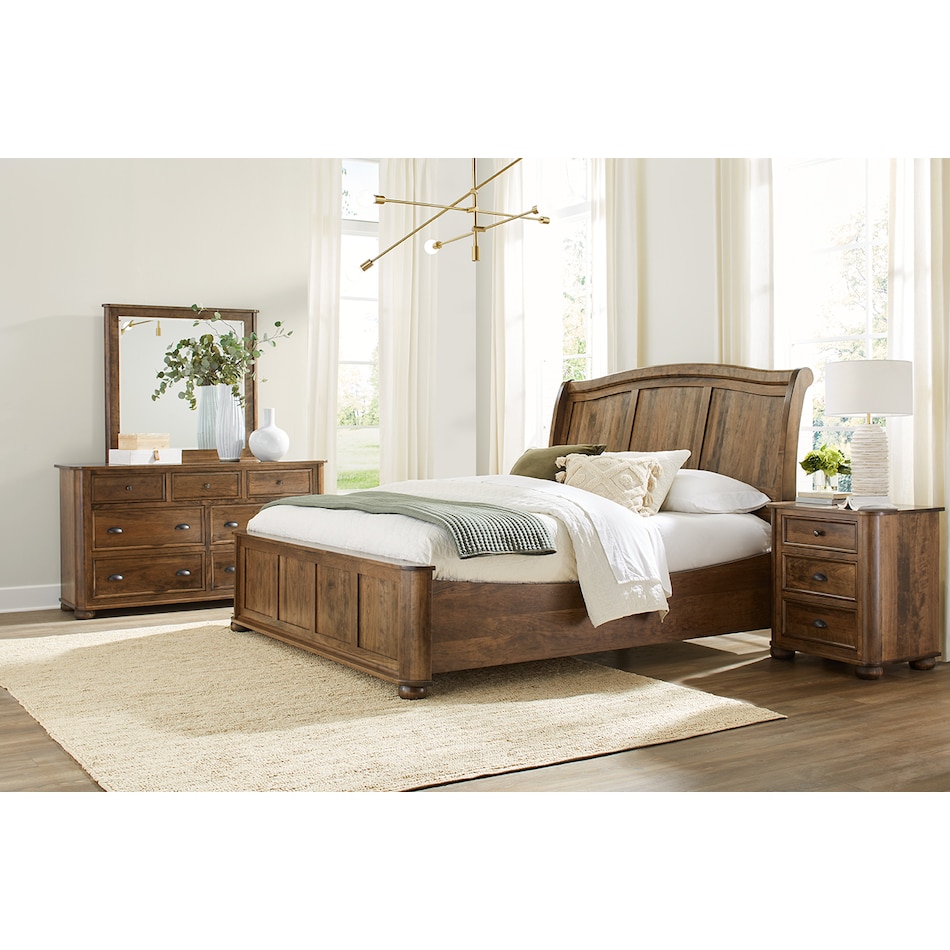 mavn brown queen bed package qsp  